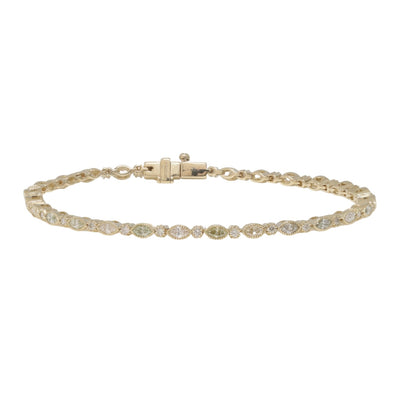 18ct Yellow Gold Diamond Bracelet