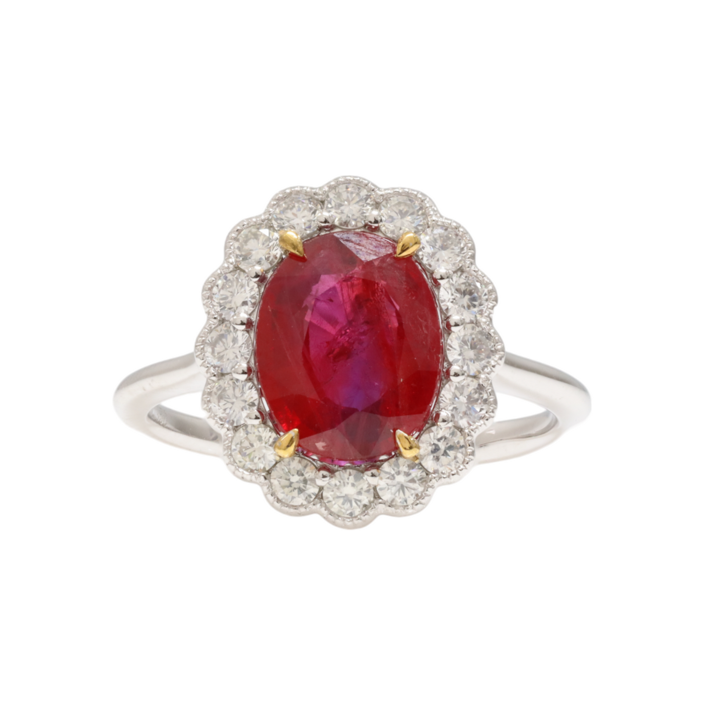 Platinum, Ruby and Diamond Ring