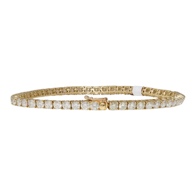 18ct YG Natural Diamond Tennis Bracelet