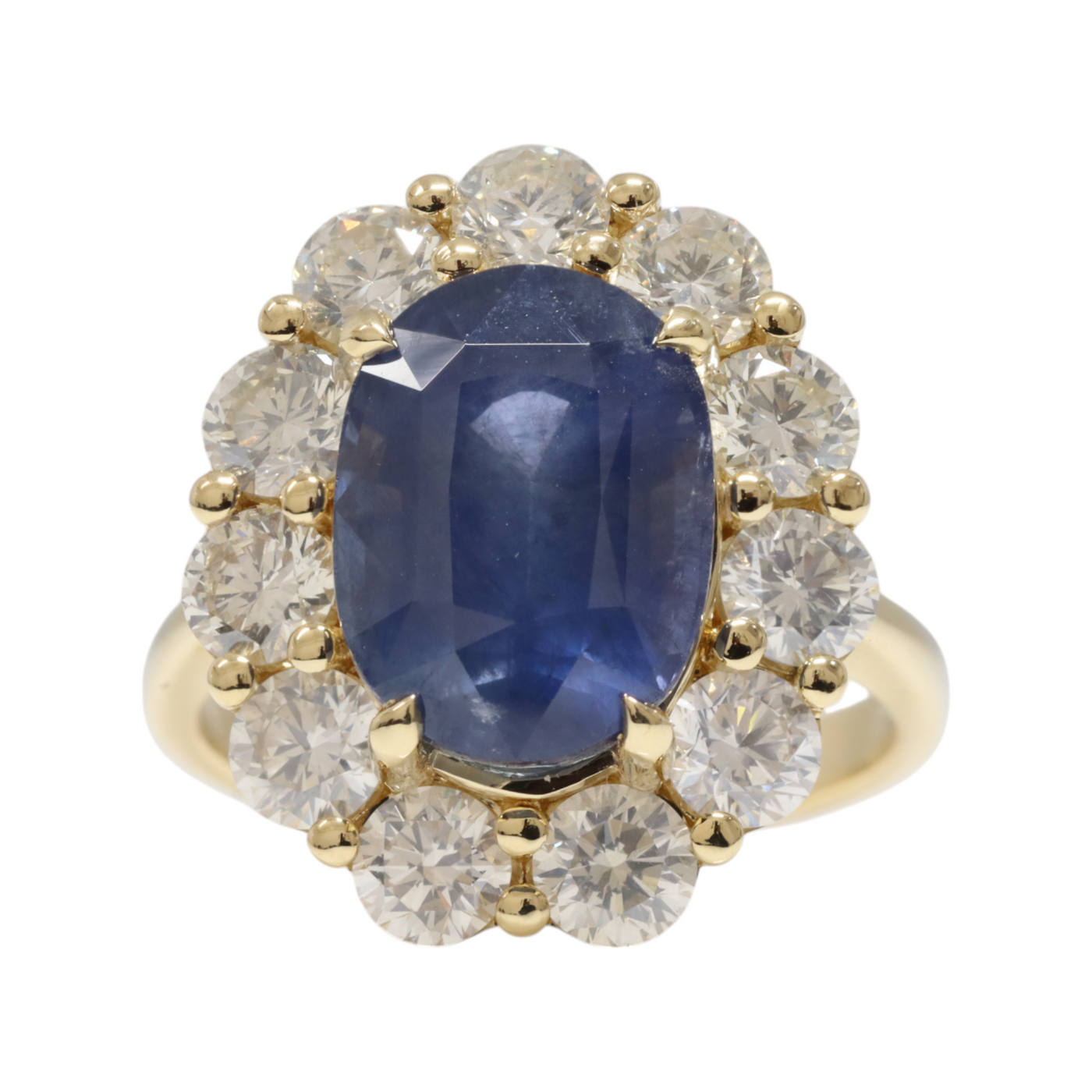 Sapphire and Diamond Ring in 18ct Yellow Gold