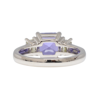 18ct White Gold Tanzanite and Diamond Ring