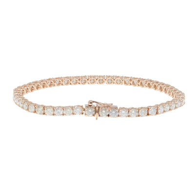 Natural Diamond Tennis bracelet in 14ct Rose Gold