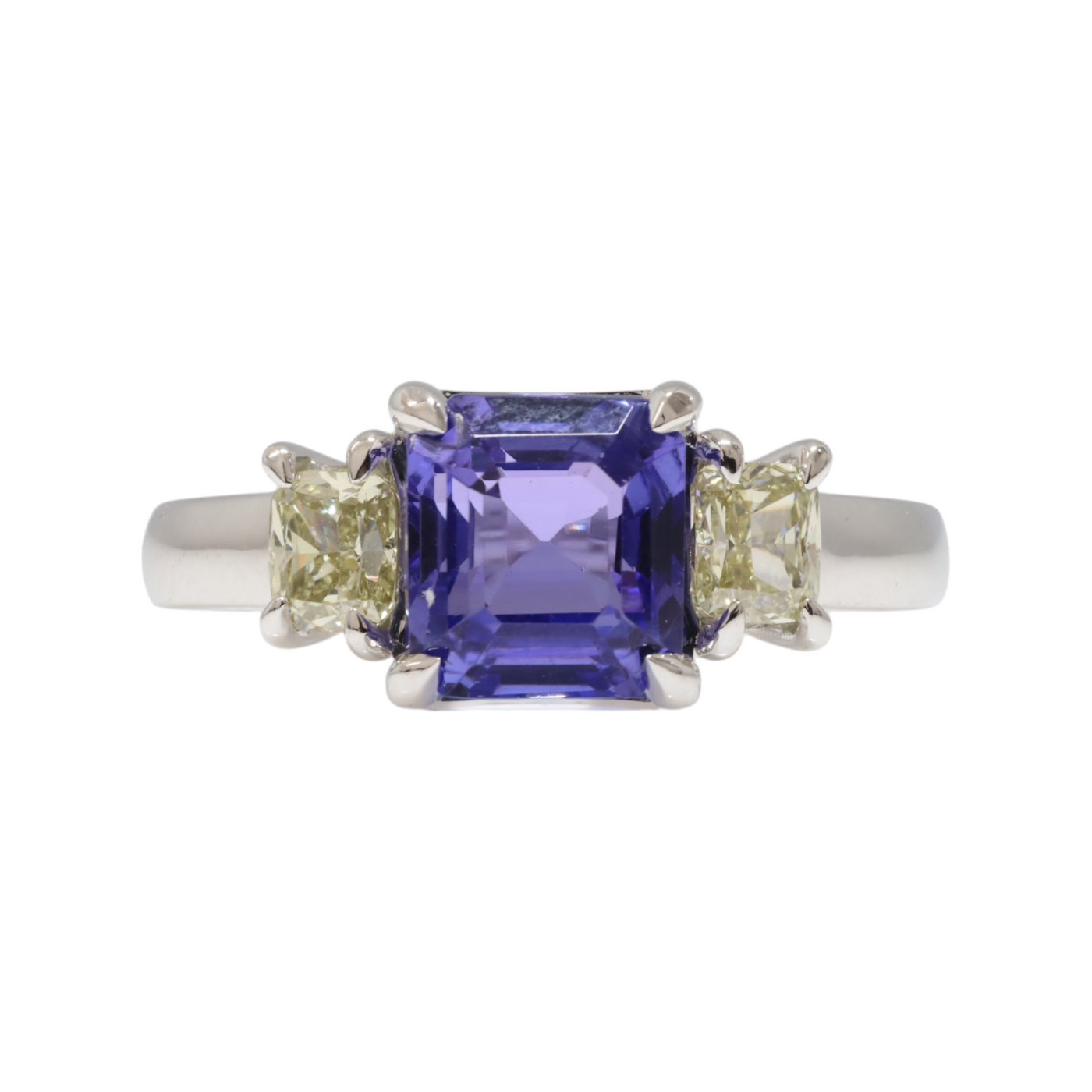 18ct White Gold Tanzanite and Diamond Ring