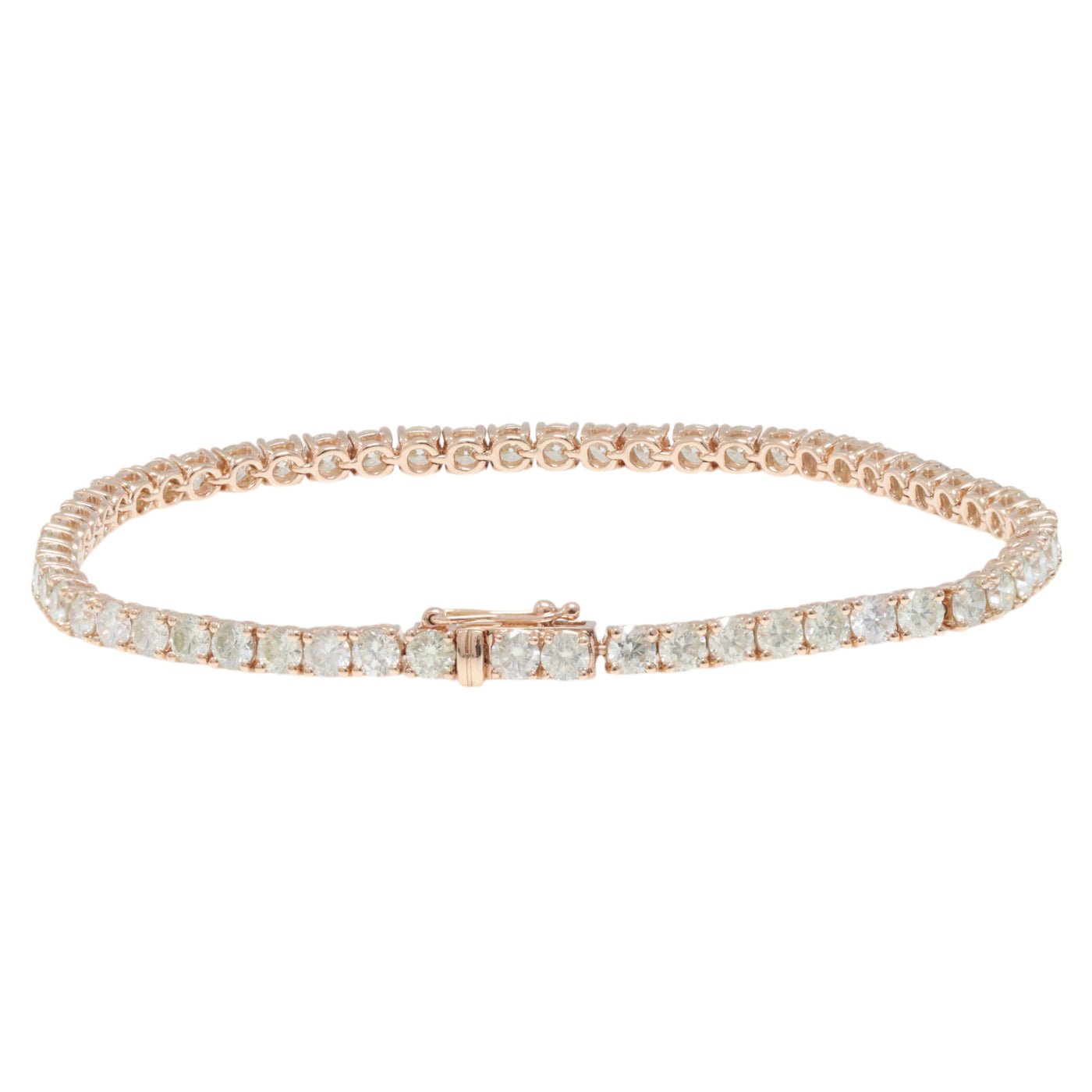 Natural Diamond Tennis bracelet in 14ct Rose Gold