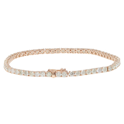 Natural Diamond Tennis bracelet in 14ct Rose Gold