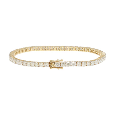 18ct YG Natural Diamond Tennis Bracelet