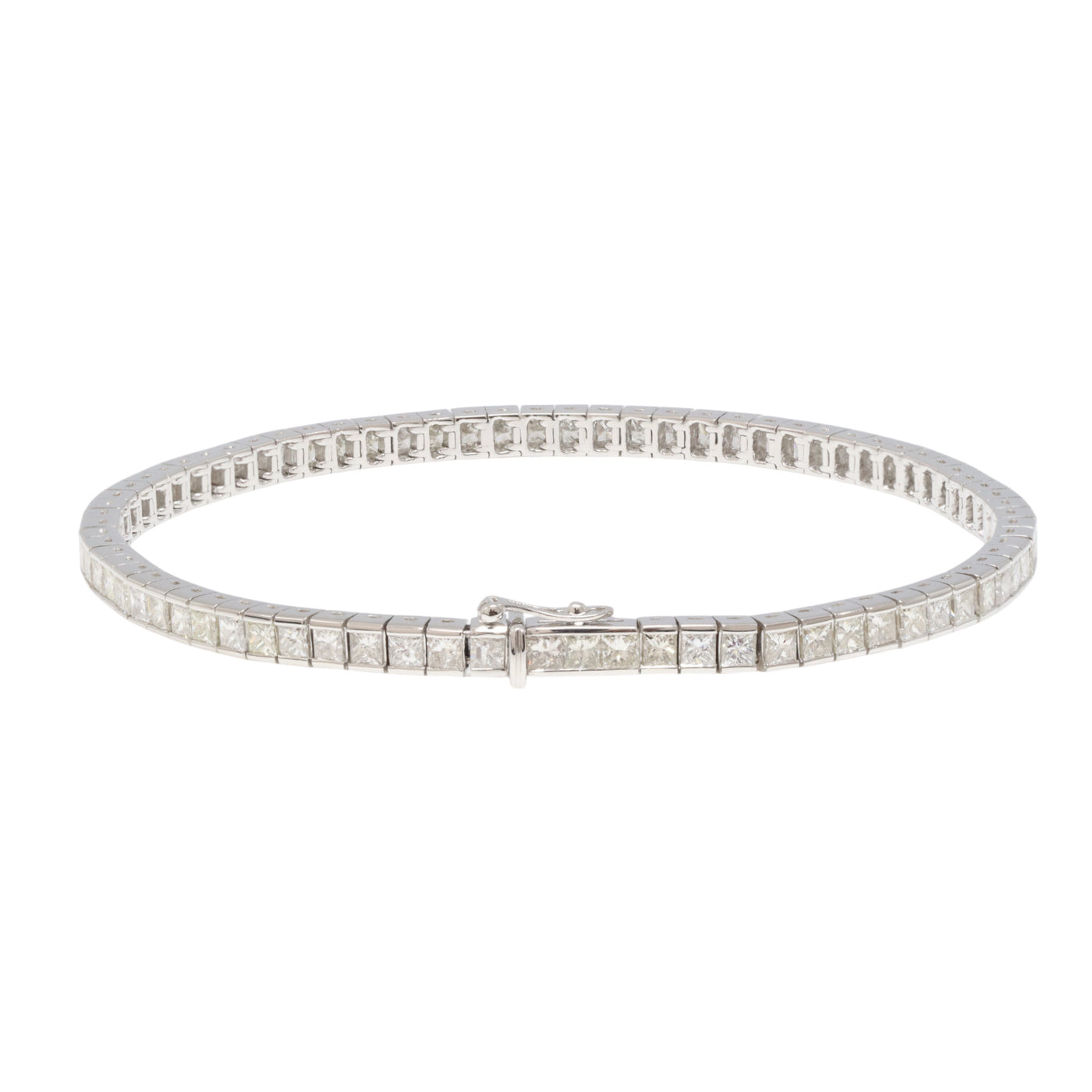 Princess Diamond Tennis Bracelet in 18ct White Gold