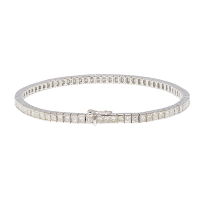 Princess Diamond Tennis Bracelet in 18ct White Gold