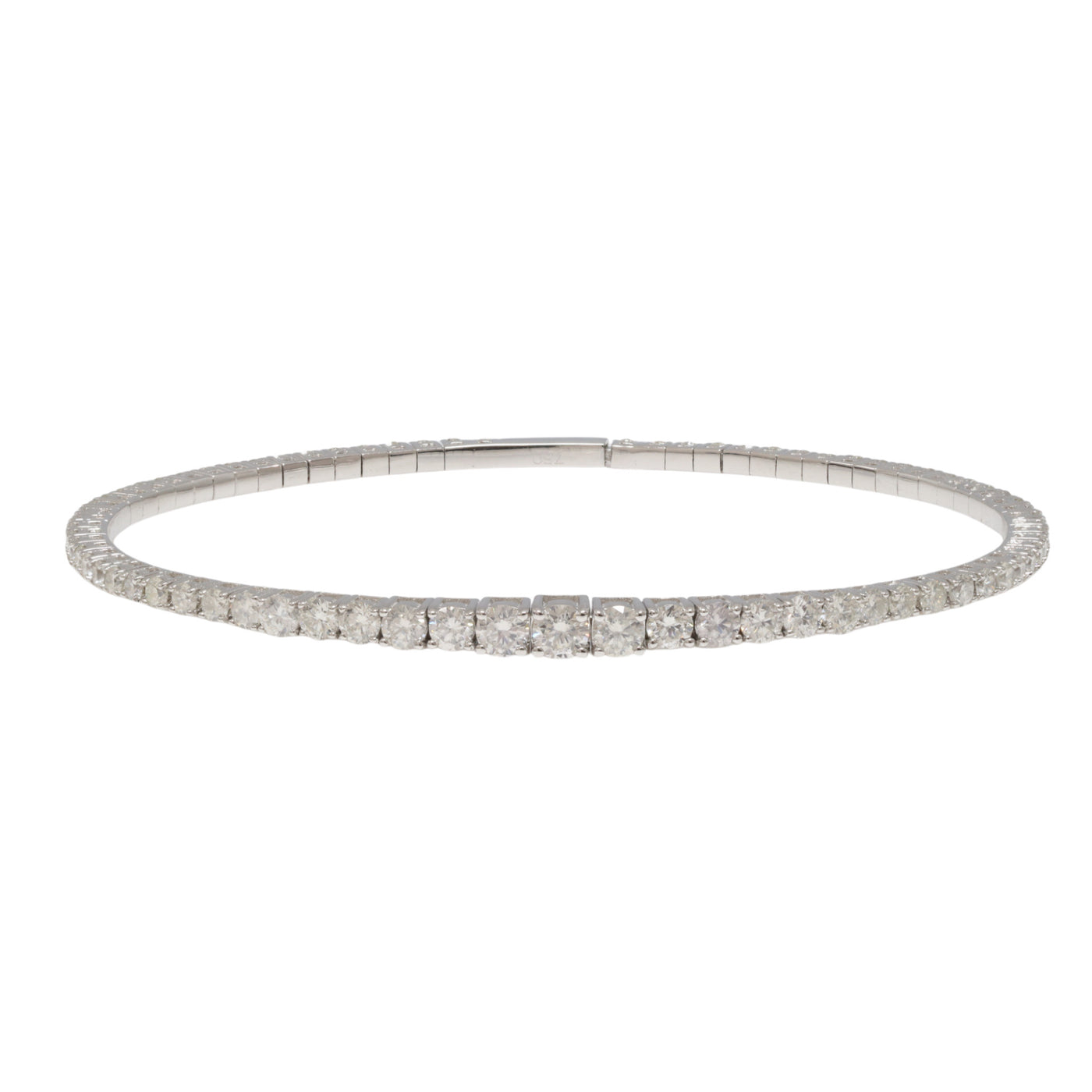 Graduating Natural Diamond Tennis bracelet in 18ct WG