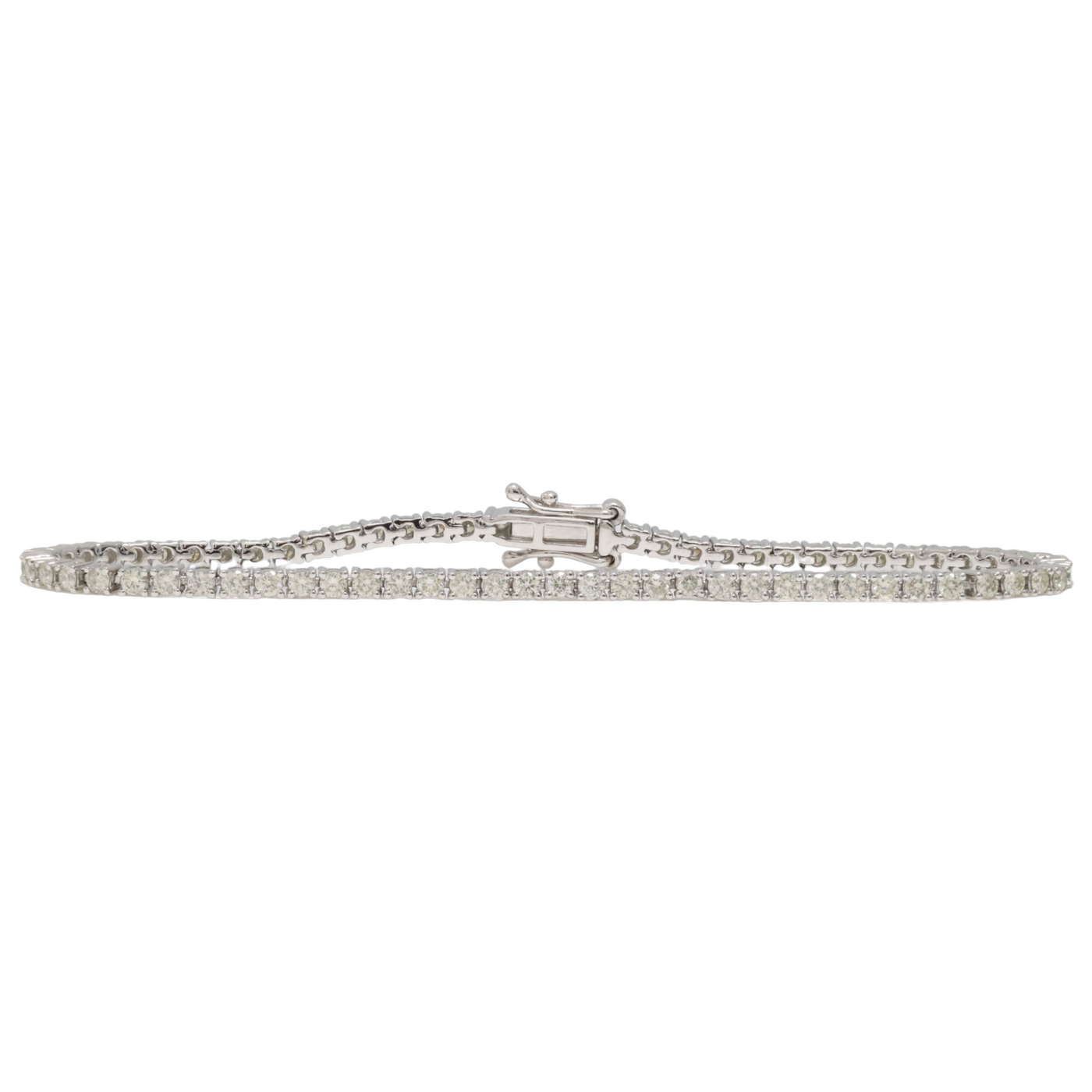 2.10ct WG Diamond Tennis Bracelet in 14ct