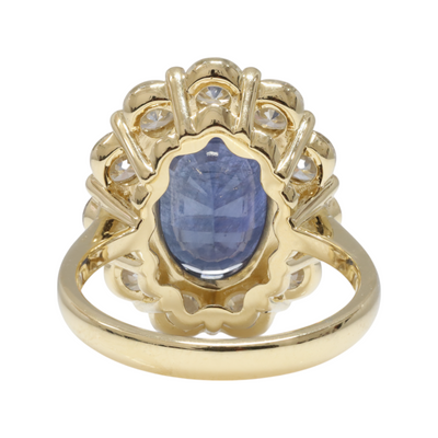 Sapphire and Diamond Ring in 18ct Yellow Gold