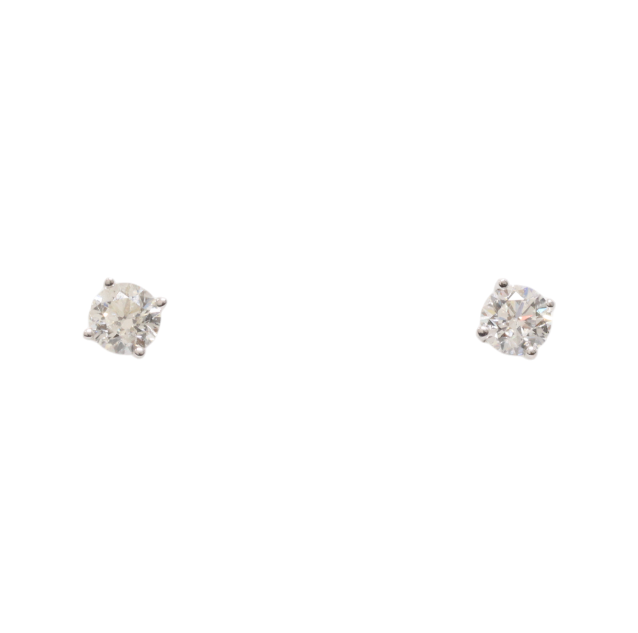 18ct white gold diamond studs 0.80ct tdw