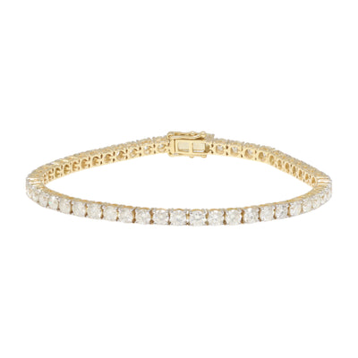 18ct YG Natural Diamond Tennis Bracelet