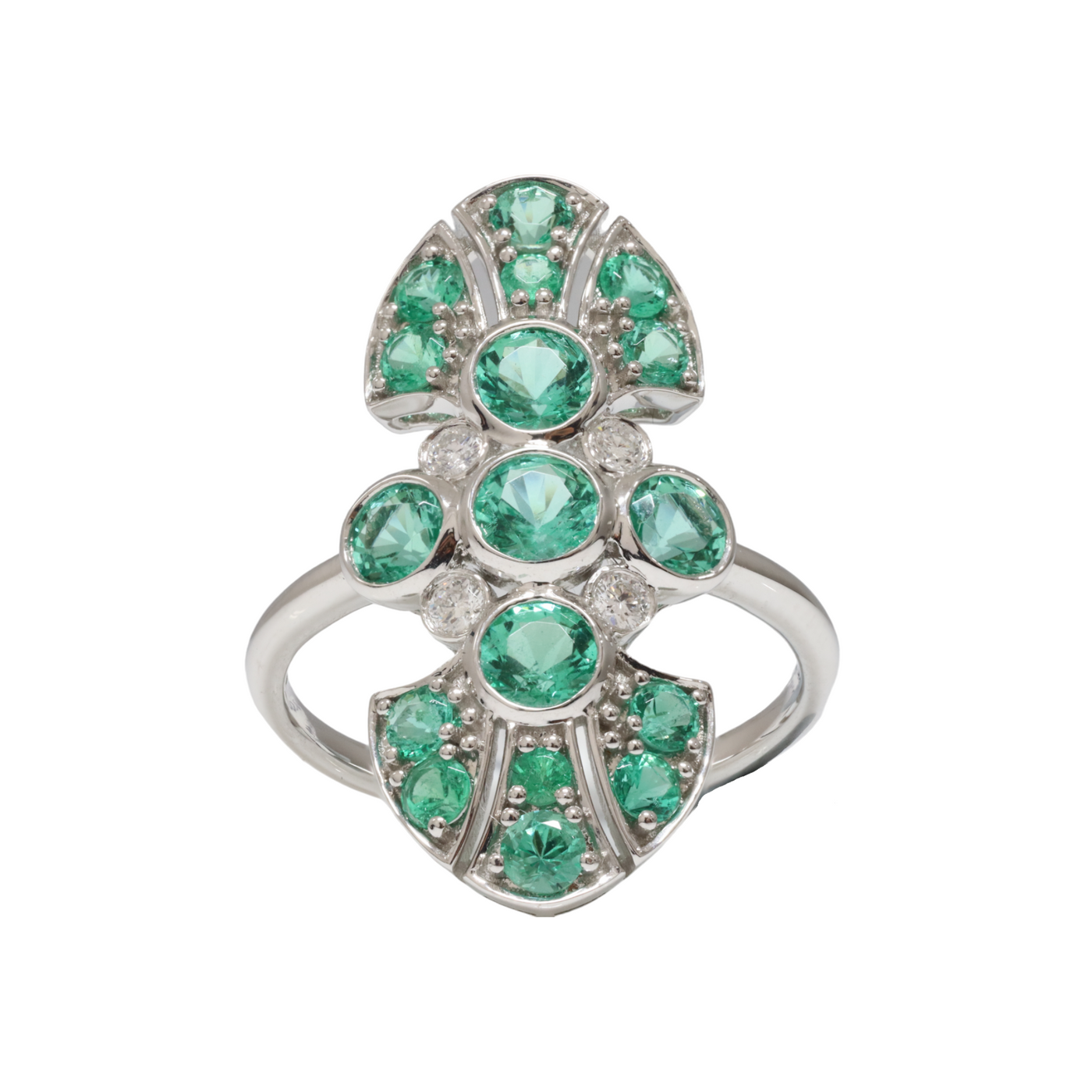 Colombian Emerald and Diamond Ring in 18ct WG