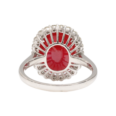 Platinum, Ruby and Diamond Ring