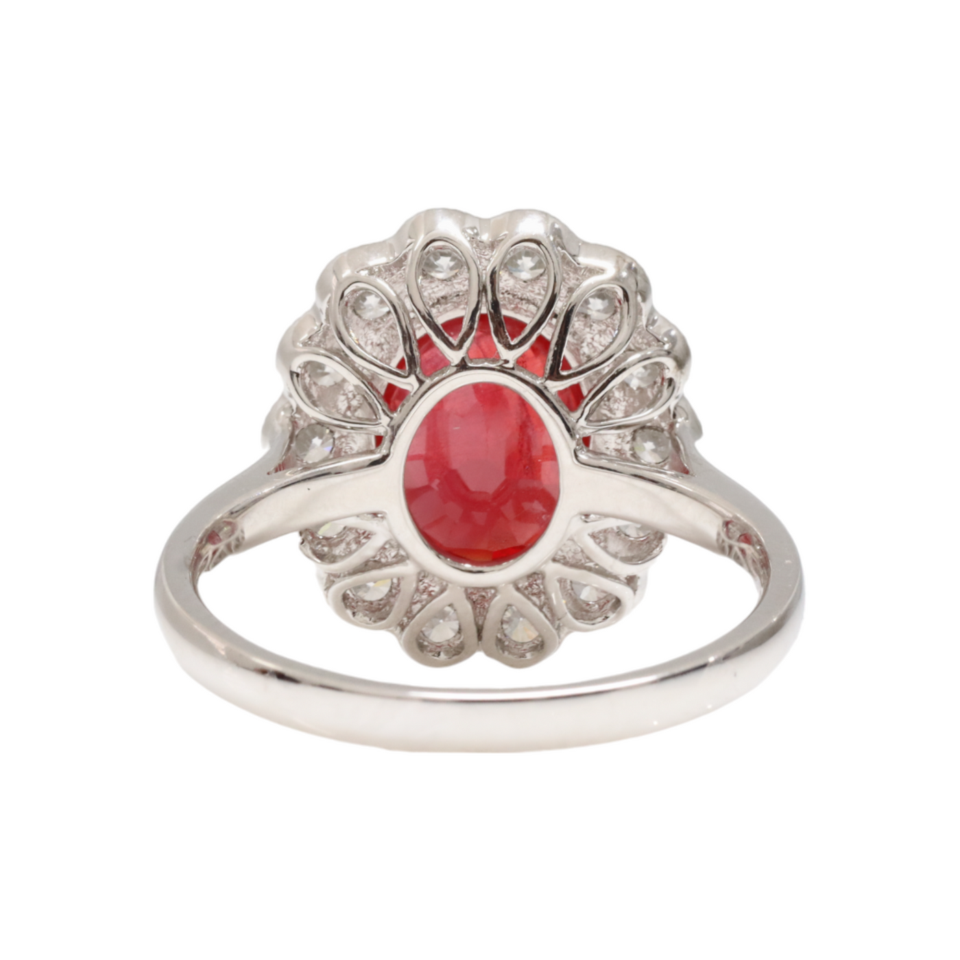 Ruby and Diamonds in Platinum Ring