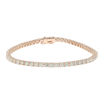 Natural Diamond Tennis bracelet in 14ct Rose Gold