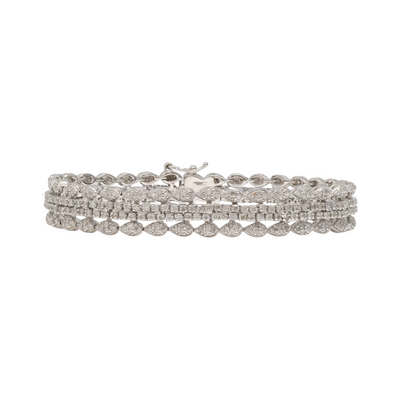 6.01ct WG Diamond tennis bracelet in 18ct