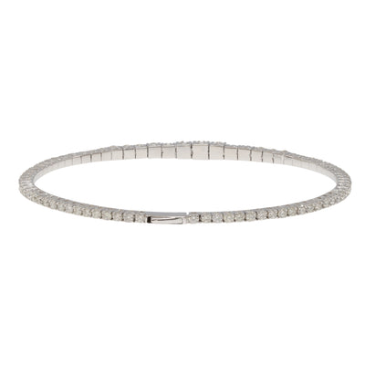 Graduating Natural Diamond Tennis bracelet in 18ct WG