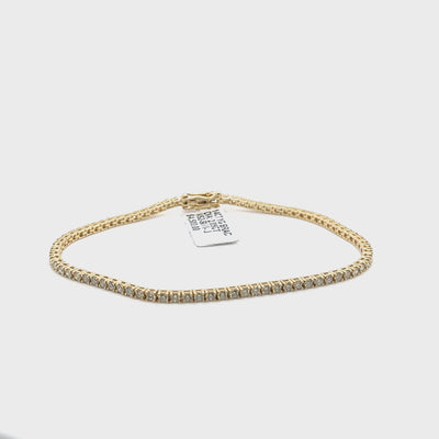 2.05ct YG Diamond Tennis Bracelet in 14ct