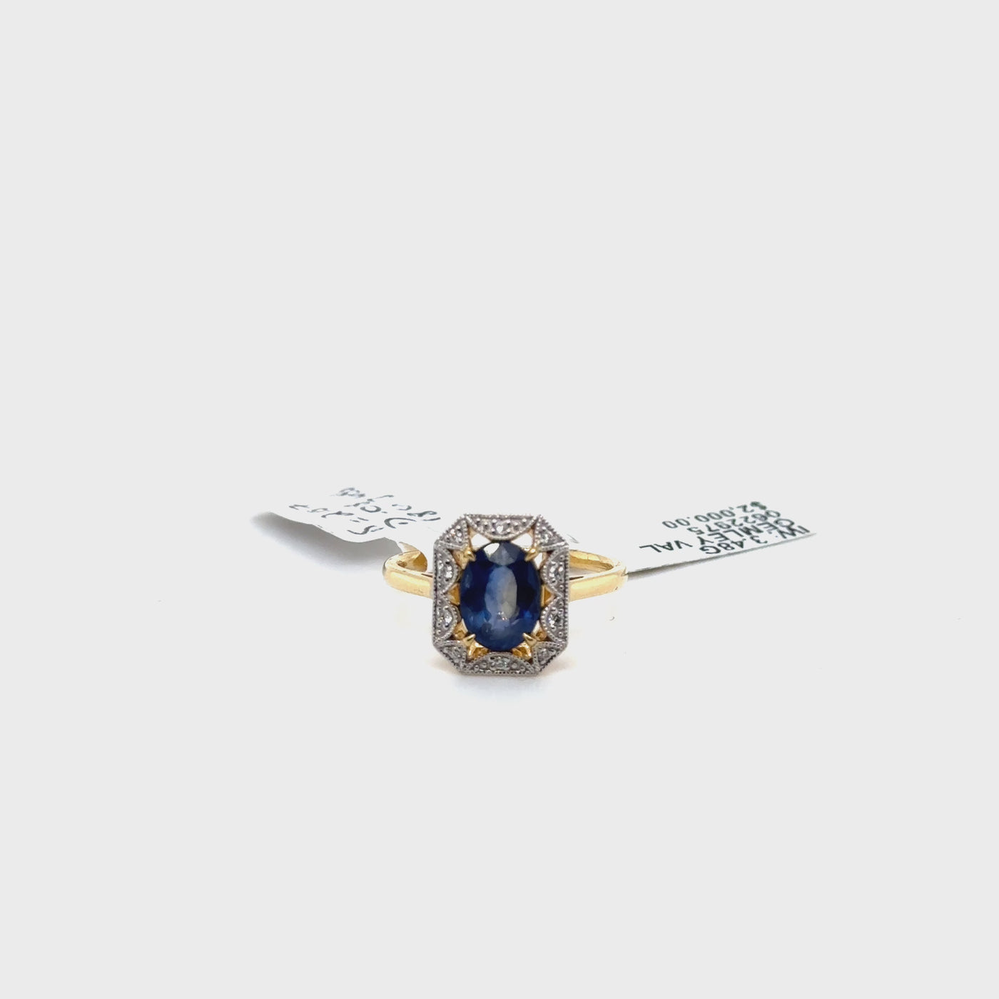 18ct Yellow Gold Sapphire and Diamond Ring