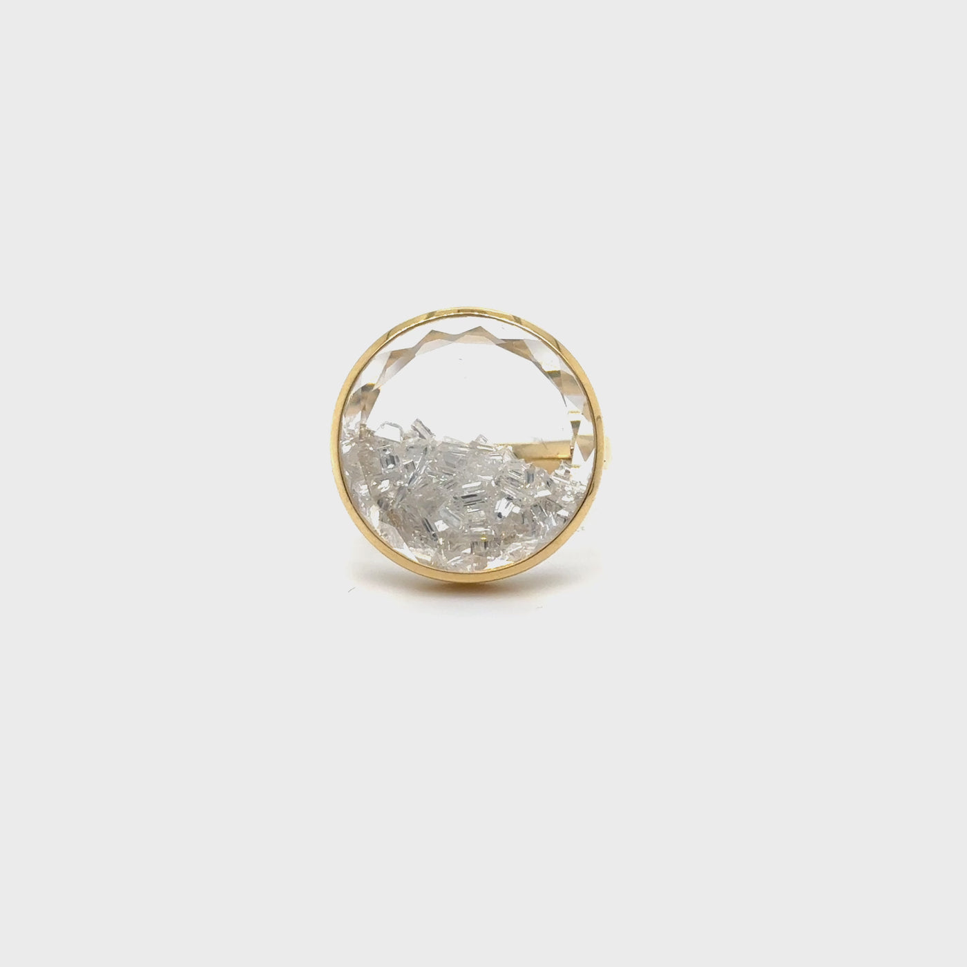 Happy Diamonds in 18K Yellow Gold Ring