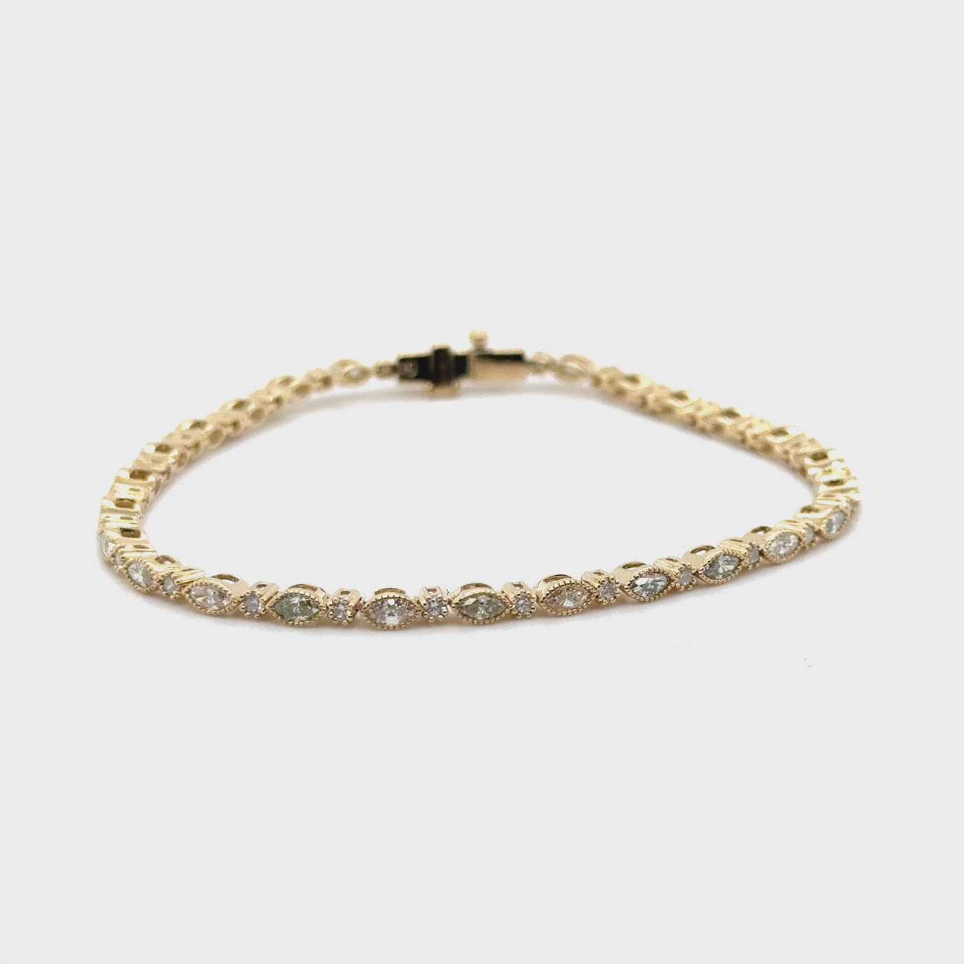 18ct Yellow Gold Diamond Bracelet