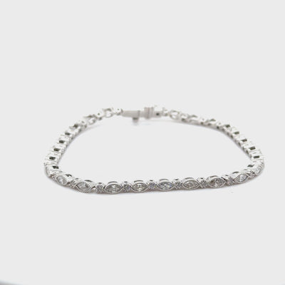 18ct White Gold Diamond Bracelet