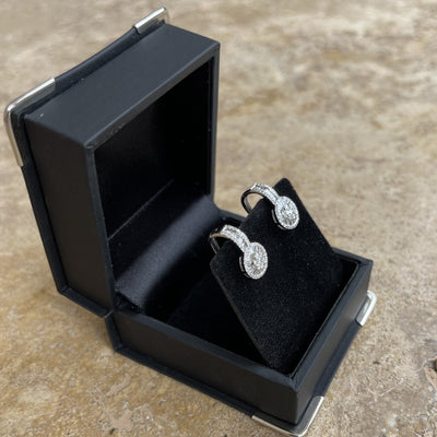 18CT White Gold Diamond Earrings