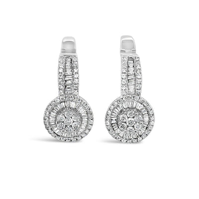 18CT White Gold Diamond Earrings